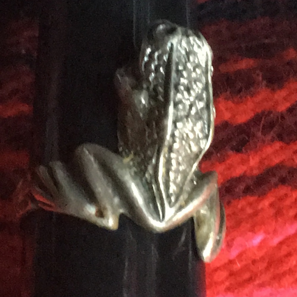 Sterling silver tree frog ring - Picture 2 of 11